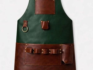 Adjustable Leather <b>Apron</b> with Multiple Pockets for Chef Barista <b>BBQ</b> Grill Premium Quality Bulk Wholesale Supplier LPN-0255 - Product Image 6