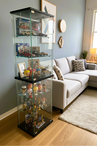TMG-G392 <b>Black</b> Modern Six-layer Tempered Glass Display <b>Cabinet</b> for Living Rooms Home Bar Hotel Apartment - Product Image 4