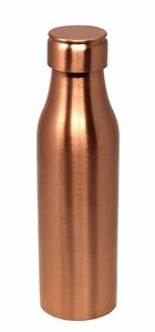 Metal Wave Sustainable Modern Design Barware Semi-Hammered Natural Copper <b>Bottle</b> Matt Finish Including Direct Drinking Cap - Product Image 5