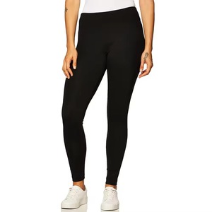 Leggings longs sans couture taille haute pour femmes, pantalon extensible noir uni, vêtements de yoga - Product Image 2