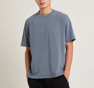 T-shirts décontractés pour hommes, coupe classique, manches courtes, style hip-hop, 100% coton, écologiques, anti-rides, respirants, haute qualité, 220g - Product Image 1