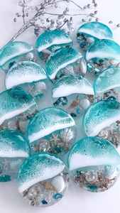 Resin Coaster Handcrafted Luxury <b>Square</b> Durable with Natural Swirling Patterns for Home Use - Product Image 3