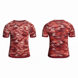 เสื้อยืดแขนสั้นลายพรางสำหรับผู้ชายประสิทธิภาพสูง ระบายอากาศได้ดี แห้งเร็ว คอกลม เหมาะสำหรับออกกำลังกาย เล่นกีฬา ฝึกซ้อม ยิม และกิจกรรมกลางแจ้ง - Product Image 4