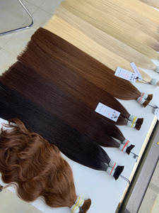 Extensions de cheveux humains vierges vietnamiens 100 % naturels Remy en vrac, couleur naturelle, cheveux raides – Produit phare - Product Image 2