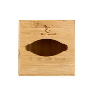 Eco-Friendly Bamboo Square Box with Laser Engraved Logo Handmade Customizable Gift Craft Wooden Container - Product Image 1