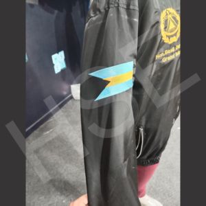 Veste coupe-vent maçonnique brodée sur mesure – Veste noire légère à fermeture éclair intégrale avec logo personnalisé - Product Image 3