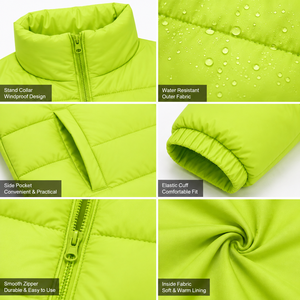 Vestes matelassées personnalisées pour hommes, col montant, fermeture éclair, coupe-vent, rembourrage en polyester, vêtements d'hiver décontractés, vêtements d'extérieur chauds et isolés - Product Image 5