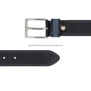 เข็มขัดลำลองหนังพรีเมี่ยมสีดำล้วนสำหรับทุกเพศ - Product Image 5