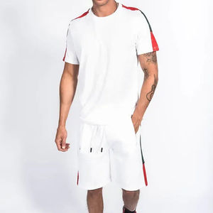 Summer Men Short <b>Sets</b> Two Piece Shorts and T Shirt <b>Set</b> Solid Color Casual Mens Clothing Short <b>Sets</b> - Product Image 5