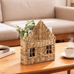 Panier de rangement mural en forme de maison en jacinthe d'eau, fait main, vente en gros, écologique, fabriqué au Vietnam - Product Image 3