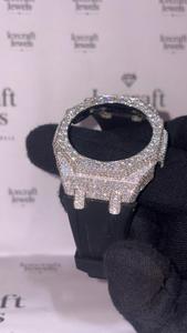 Luxury Moissanite Diamond Style <b>Watch</b> <b>Case</b> Iced Out Micro Pave Stones Octagonal Sport <b>Watch</b> Housing Hip Hop Custom Frame Design - Product Image 5