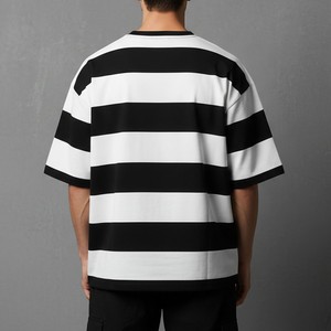 Camiseta Casual Extra Grande para Hombre, de Algodón, Corte Holgado, Tejido Jersey Suave de Primera Calidad, Producción OEM ODM de Marca Privada - Product Image 4