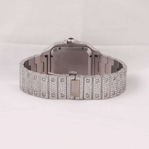 Luxury Quartz <b>Diamond</b> <b>Watch</b> Square Alloy Case 41mm Analog Roman Numeral Stainless Steel Band <b>Watch</b> for Unisex - Product Image 4