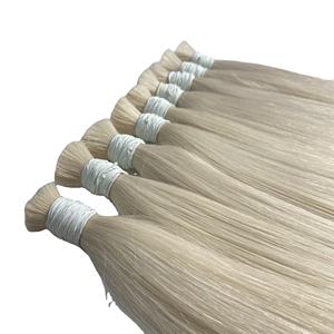 Extensiones de Cabello Natural de un Solo Donante, Color 613, Liso, con Punta Plana, para Pegar con Cinta Adhesiva o Clips, Cabello Virgen Doblemente Tramado, Ondulado - Product Image 3