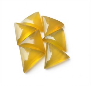 พลอยมะม่วงธรรมชาติทรงสามเหลี่ยมแบบหลังแบนสำหรับทำเครื่องประดับ - Product Image 4