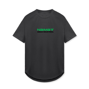 เสื้อยืดกีฬาผู้ชายฤดูร้อน แห้งเร็ว สวมใส่สบาย ระบายอากาศได้ดี ผ้าตาข่าย ยืดหยุ่น ทรงหลวม สไตล์ยุโรปอเมริกัน แขนสั้น ผ้าถัก - Product Image 1