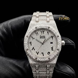 Reloj Mecánico de Lujo con Esqueleto, 41 mm, Diamantes, Esfera Árabe, Unisex, Acero Inoxidable, Cierre Oculto con Botón, Resistente al Agua 3 BAR - Product Image 1