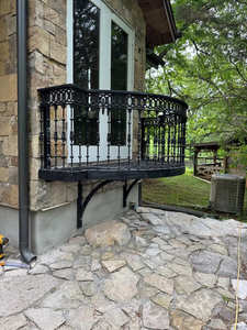 Barandilla de Balcón Moderna de Hierro Sólido KHP KHP-BRO-02, Diseño Antirrobo Resistente a la Oxidación, Montada en el Suelo, para Uso en Exteriores de Villas - Product Image 4