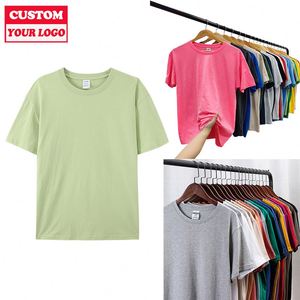 Camiseta Premium Verde Lima de Cuello Redondo, Algodón, Manga Corta, Logotipo Personalizado, Color Sólido, Ropa Casual de Calle, Uso Diario, Unisex - Product Image 6