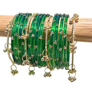 High Demanding Pakistani Indian Stainless Steel Churiyan Sets Women's Lightweight Wedding Wear Bridal Design Kashmiri <b>Bangles</b> - Product Image 4