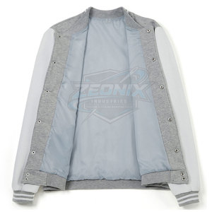 Comfortable Custom Made Design <b>Letterman</b> <b>Jacket</b> for Men Long Sleeves Breathable Winter Stand Collar Front Logo for Online Sale - Product Image 3
