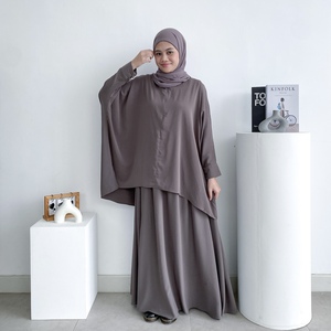 ชุดกางเกงคูลอตทรงโอเวอร์ไซส์แบบแขนปีกค้างคาวสำหรับผู้หญิง - Product Image 3