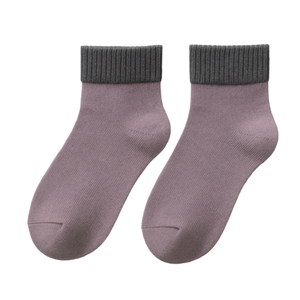 Wholesale Solid Color <b>Thick</b> Wool <b>Socks</b> <b>Winter</b> Warm Soft and Comfortable Fashion Custom <b>Socks</b> - Product Image 2