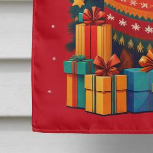 Gran Multicolor poliéster vacaciones Navidad casa bandera Bloodhound porche manga poste decorativo patio Banner ilustraciones colgante de pared - Product Image 4