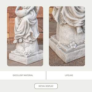 Sculpture en oxyde de magnésium de 31,3 pouces de hauteur, design d'ange réaliste pour la décoration de la maison et du jardin - Product Image 5