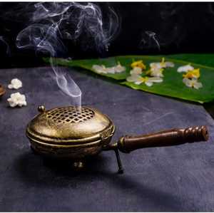 Brûleur à Bakhoor suspendu de luxe, brûleur à encens Oud arabe doré, porte-encens portable, brûleur décoratif pour parfum d'intérieur - Product Image 3