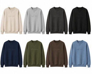 เสื้อสเวตเชิ้ตคอกลมโอเวอร์ไซส์ ยูนิเซ็กส์ สีพื้น โลโก้ปักแบบนูน ดีไซน์มินิมอล ทรงพอดีตัว พิมพ์ลายด้านหน้า - Product Image 6