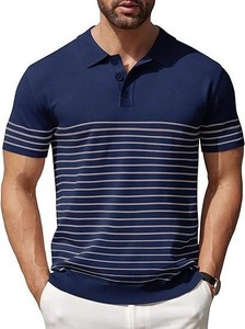 Chemises pour hommes à manches courtes imprimées avec broderie de logo personnalisée, nouvelle collection printemps-été, 100% coton respirant, vêtements décontractés pour le travail - Product Image 6