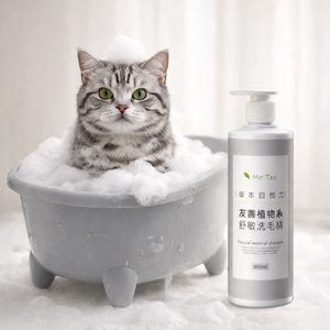 Champú Calmante a Base de Plantas, Tamaño Prueba 500ML, Champú en Envase de Plástico para Cachorros, Desodorante para Mascotas - Product Image 1