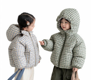 Children Hooded Puffer Jacket <b>Winter</b> <b>Coat</b> Zip-up Quilted Outerwear for Girls and Boys - Product Image 4