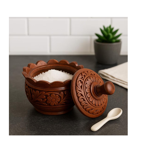 Pot à sucre en bois Royal Classic, outils à épices, résistant au lave-vaisselle et au four, pour ingrédients d'assaisonnement, bol en bois pour sucre - Product Image 1