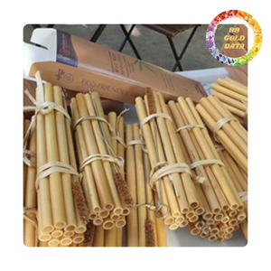 Pajitas de bambú natural ecológicas reutilizables para restaurantes, cafeterías y venta al por mayor - Product Image 4