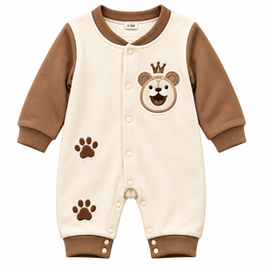 Wholesale <b>Baby</b> Bear Embroidery Knit Romper Cute Cartoon Bear Long Sleeve Infant <b>Baby</b> <b>Clothing</b> One Piece Bodysuit - Product Image 4