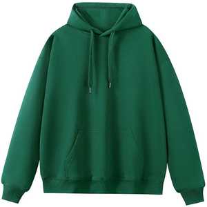 Wholesale Custom Color Tech Fleece Unisex Autumn Hoodie Pullover Polyester/Cotton <b>Silk</b> Screen 420g Lined Anti-shrink Windproof - Product Image 2