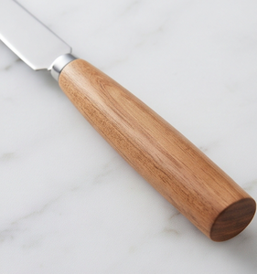 Juego de cuchillos de queso de acero inoxidable con mango de madera brillante de tacto plateado, esparcidor de queso, tabla de queso, utensilios de cocina - Product Image 2