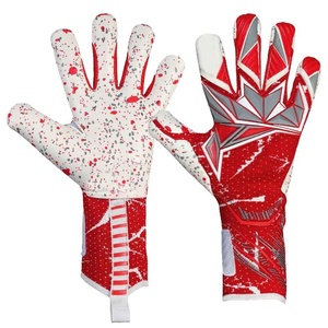 Football Goalkeeper Gloves PU <b>Full</b> Finger Non <b>Slip</b> Breathable Adjustable Wrist Strap Hook Loop Closure Unisex Silicone Printing - Product Image 5