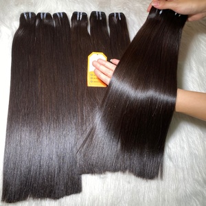 Precio al por mayor paquetes 100% Remy cabello humano virgen extensiones de trama sin procesar pelucas alineadas con cutícula - Product Image 6
