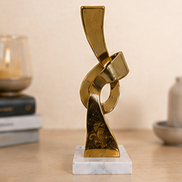 Escultura Abstracta Moderna de Latón, Forma Irregular, Decoración de Mesa, Decoración de Interiores para Sala de Estar, Arte Decorativo - Product Image 4