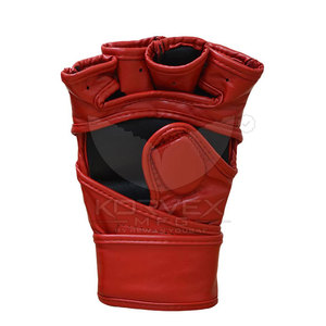 Training MMA Grappling Gloves Leather Durable <b>Foam</b> <b>Padding</b> Reinforced Palm Design Hook Loop Wrist Closure Non-Slip Moisture - Product Image 3