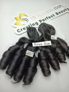 Hot Bouncy Curly Weft Raw Vietnamita Pelucas de cabello humano cutícula alineada Extensiones de cabello Doble dibujado con variedad de tamaños - Product Image 5