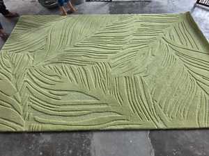Contemporary Solid Color Wool Rug Designer Handmade Hand Tufted Non-Slip pure light green Modern Area Rug for Home Picnic - Product Image 5