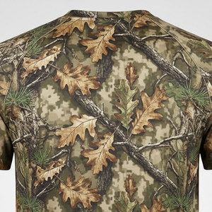 Camiseta de Manga Corta para Hombre, Camuflaje, Cuello Redondo, Corte Regular, Secado Rápido, 100% Poliéster, Tejido de Punto, Estampado Informal - Product Image 6