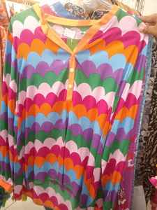 Blusa Túnica con Estampado de Puntos de Alta Calidad, Camisa Henley de Manga Larga de Inspiración Vintage, Ropa de Fiesta con Mangas Abullonadas de Satén para Mujeres y Niñas - Product Image 5