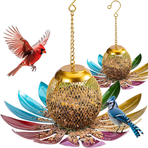 Comedero para Pájaros Colgante de Jardín, Comedero para Pájaros de Metal con Forma de Pez - Product Image 3