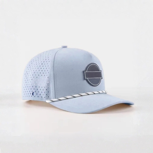 Gorra Snapback Estructurada Personalizada con Soporte para Tees en el Lado Derecho, Gorra de Golf Original con Cuerda, 5 Paneles, Agujeros Cortados con Láser y Logotipo de Parche de PVC de Goma Personalizado - Product Image 1