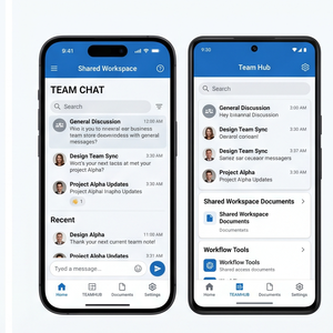 Application RoyalCraft Workspace – Collaboration d'équipe, projets, tâches, documents et centre de productivité ios/android - Product Image 2
